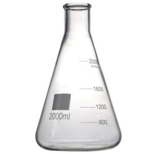 Chemistry ~ 2000mL Erlenmeyer Flask (3.3 Borosilicate Glass)