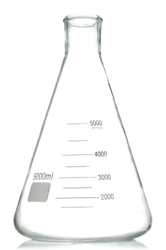 Chemistry ~ 5000mL Erlenmeyer Flask (3.3 Borosilicate Glass)