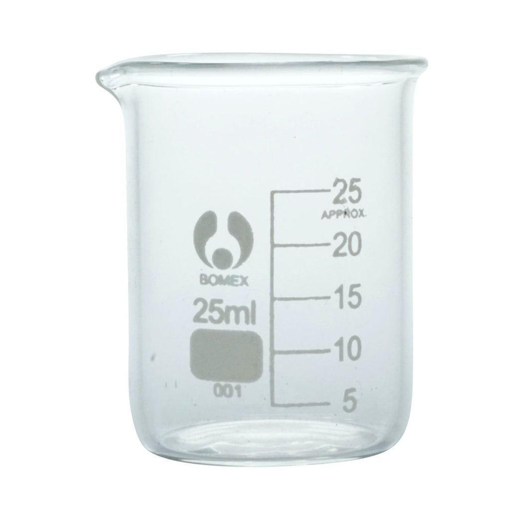 Glassware ~ Beaker 25mL (Borosilicate Glass Graduated)