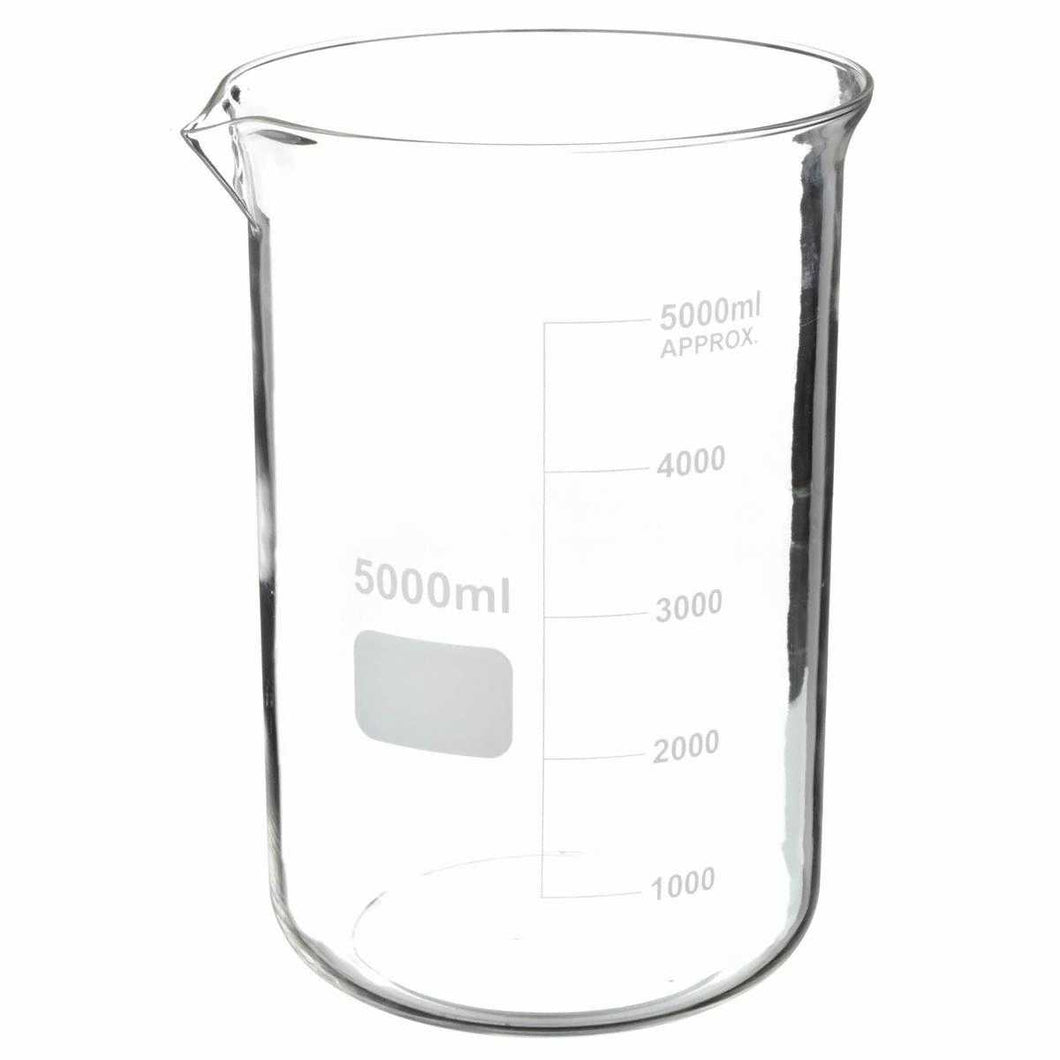 Glassware ~ Beaker 5000mL (Borosilicate Glass Graduated)