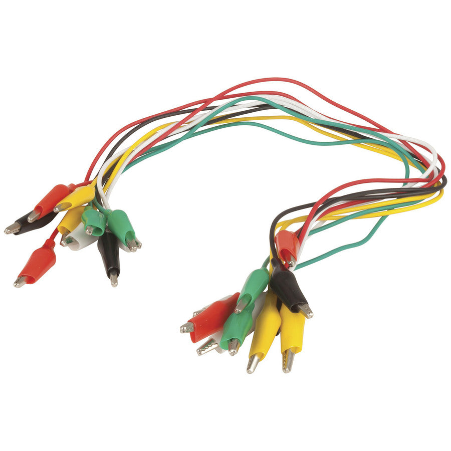 Electromagnetism ~ Electrical Leads x10 40cm long with Alligator Clips