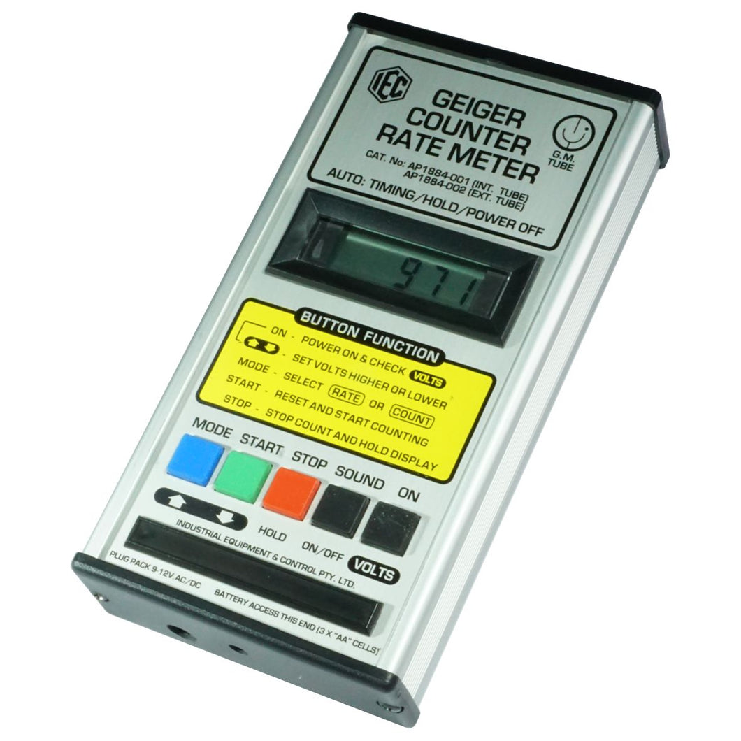 Meters ~ Geiger Counter (Digital LCD, Time/Rate, Internal Tube & Battery OR Plug pack)
