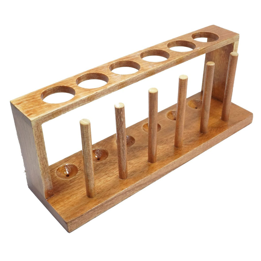 Test Tube Rack - Wooden with Pegs